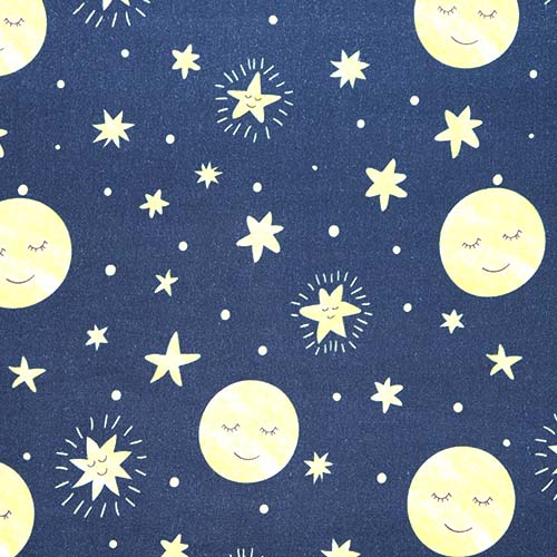 65608 Fab Cotton 112cm  Moon And Stars