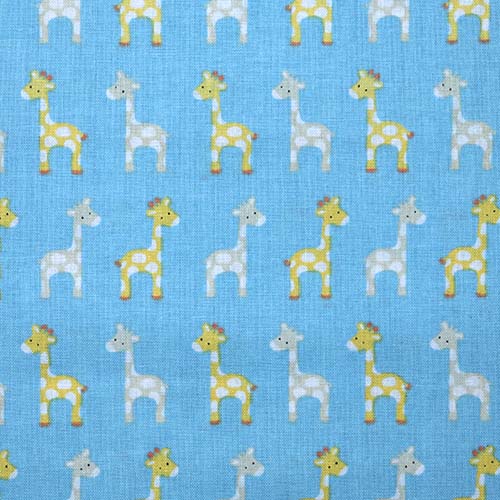 65622 Fab Cotton 112cm Giraffe Blue