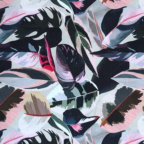 65646 Fab Cotton 112cm Colourful Leaves