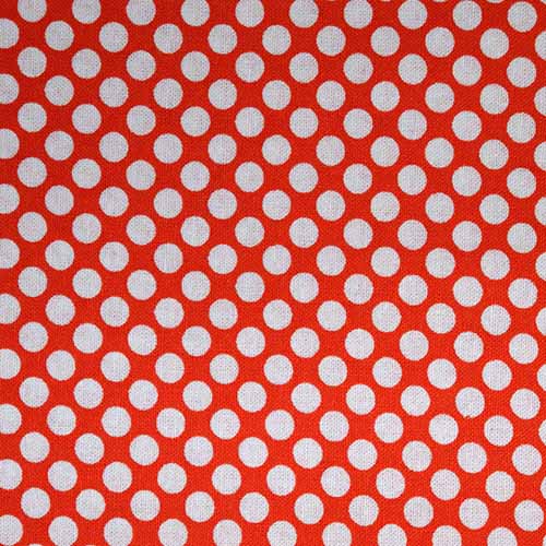 65656 Fab Cotton 112cm Orange Polka Dots