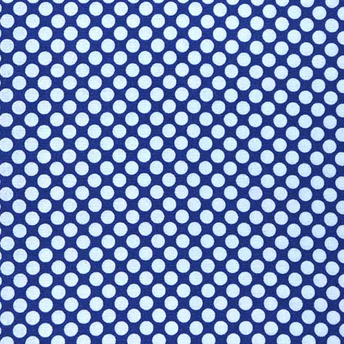 65658 Fab Cotton 112cm Blue Polka Dots