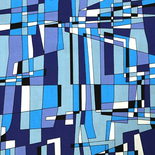 65685 Fab Cotton 150cm Blue Shapes