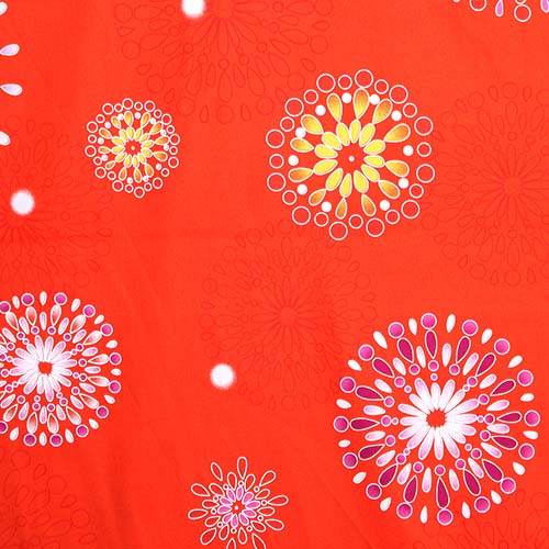 65690 Fab Cotton 150cm Orange Pattern