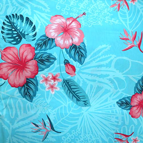 65705 Fab Cotton 160cm Floral Print Blue