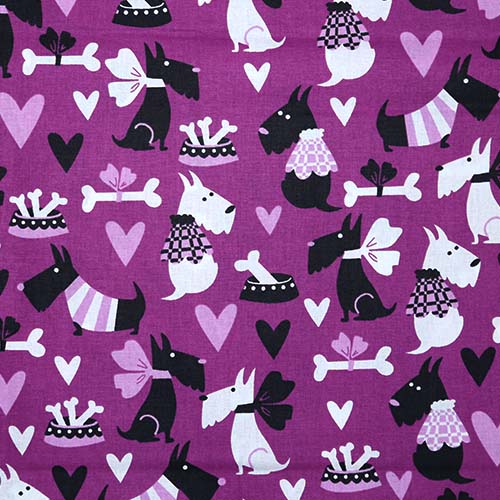 65726 Fab Cotton 112cm Dogs Love Bones