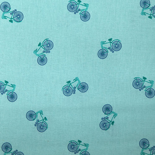65737 Fab Cotton 112cm Bicycles Blue