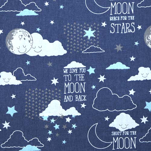 65748 Fab Cotton 112cm Moon And Stars