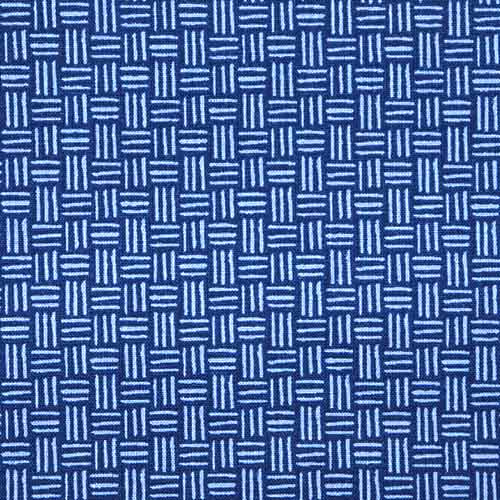 65763 Fab Cotton 141cm Straw Pattern Blue