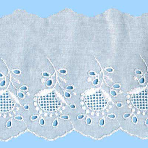 67027 Cambric Lace 70mm White