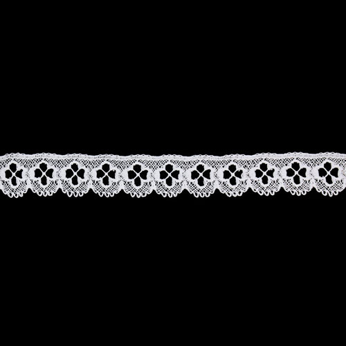 67121 Lace Cotton Leavers 16mm White