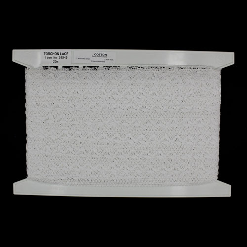 69549 Lace Torchon 32mm White