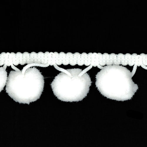 70000 Trim Pom Pom 25mm White