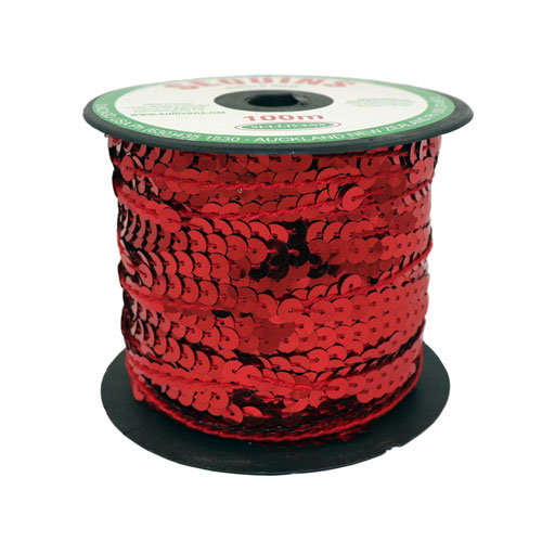 70021 Trim Sequin 6mm Red