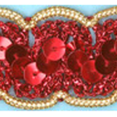 70137 Braid Sequin 30mm Red
