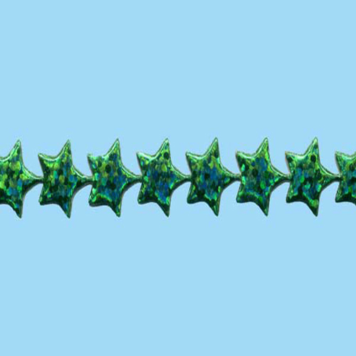 70179 Trim Stars Metallic Green