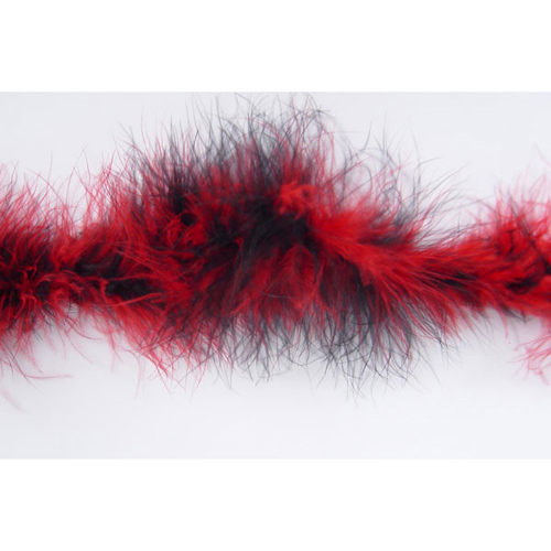 70236 Trim Marabou Black Red