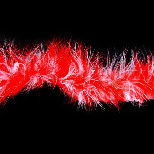 70237 Trim Marabou Red White