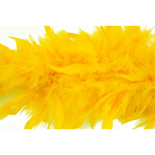 70261 Feather Boa Plain Yellow