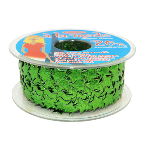 70299 Trim Stars Metallic Green