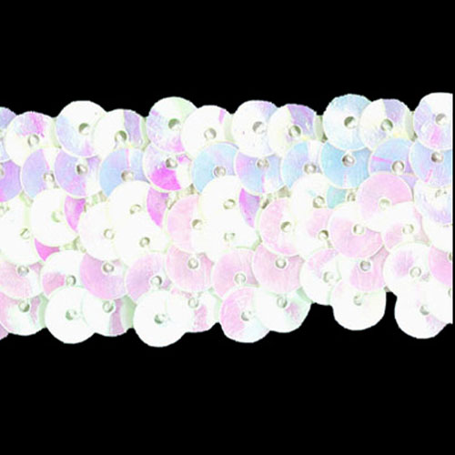 70486 Trim Sequin 25mm Pearl White