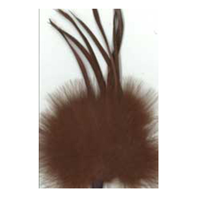 70534 Feather Marabou Tuft & Spike Brown