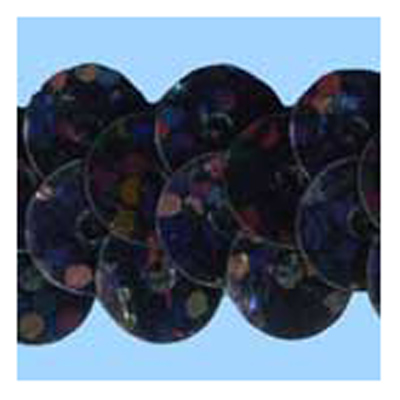 70594 Trim Sequin 12mm Black
