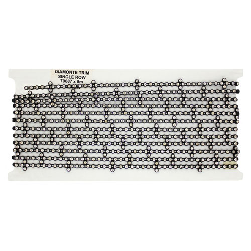 70687 Diamante Trim Single Row Black