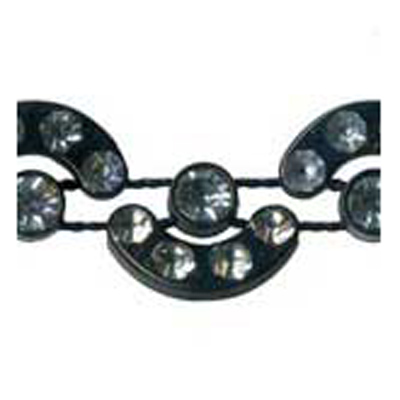 70689 Diamante Trim Wave Pattern Black