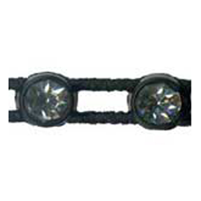 70723 Stretch Trim Diamante Clear Stone Black