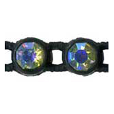70725 Stretch Trim Diamante Ab Stone Black