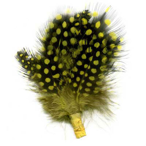 70846 Feather Guinea Cluster Citrus Yellow