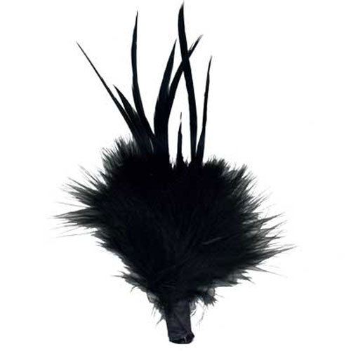 70860 Feather Marabou Tuft & Spike Black