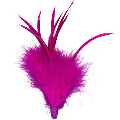 70867 Feather Marabou Tuft & Spike Shocking Pink