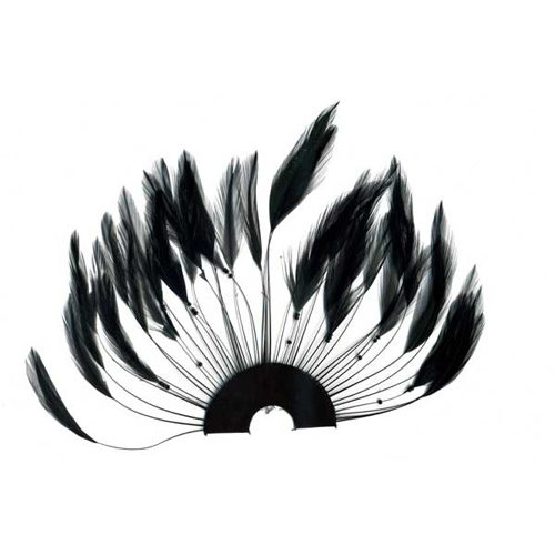 70874 Feather Stripped Marabou Black