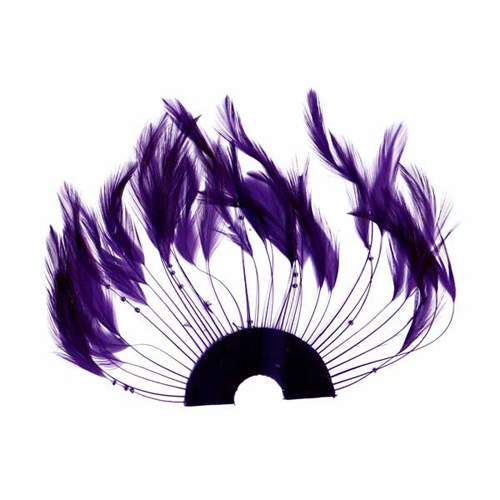 70879 Feather Stripped Marabou Purple Grape