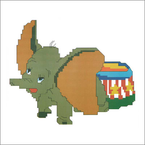 73571 Cross Stitch Kit 20cmx28cm Baby Elephant