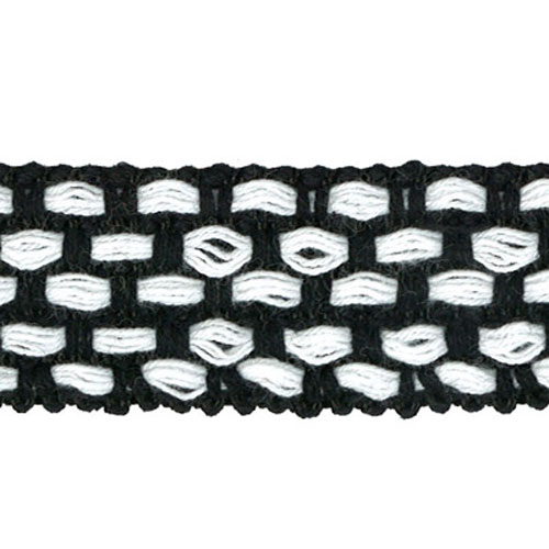 74020 Braid 25mm Black White