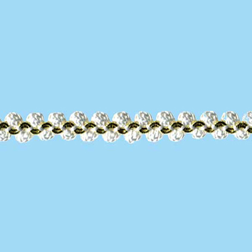 74028 Braid Gimp Fancy White Gold