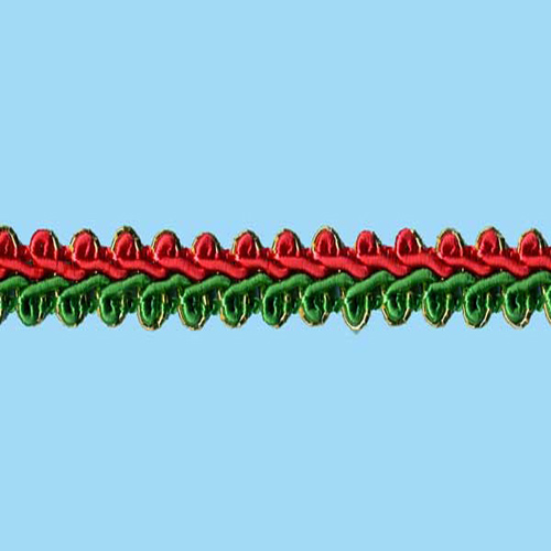 74062 Braid Gimp Red Green Gold