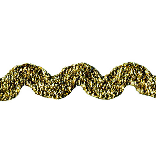 74247 Braid Ric Rac 15mm Metallic Gold