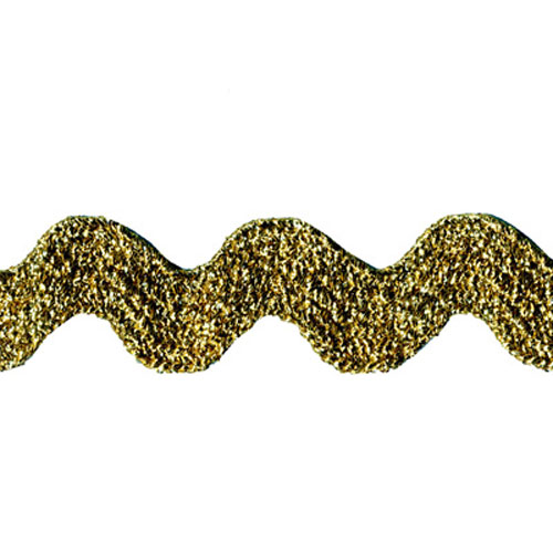 74249 Braid Ric Rac 15mm Metallic Gold