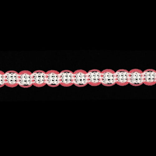 74330 Braid 5mm White Hot Pink
