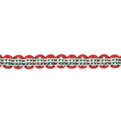 74342 Braid 5mm White Red Emerald