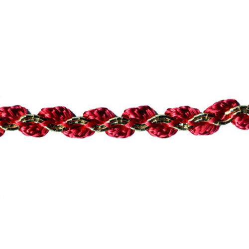 74532 Braid Gimp Fancy Red Gold