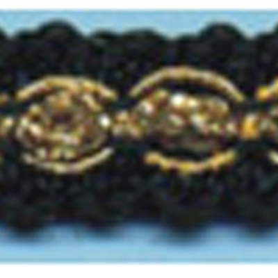 74664 Braid Decorative 10mm Black Gold