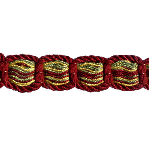 74725 Braid 16mm Gold Maroon Green