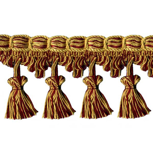 74746 Braid Tassel 80mm Ginger Maroon