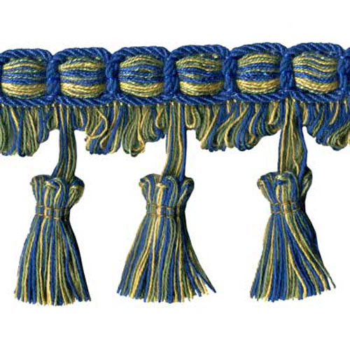 74755 Braid Tassel 80mm Dark Blue Green Gold