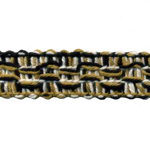 74954 Braid 15mm Black Mustard Natural