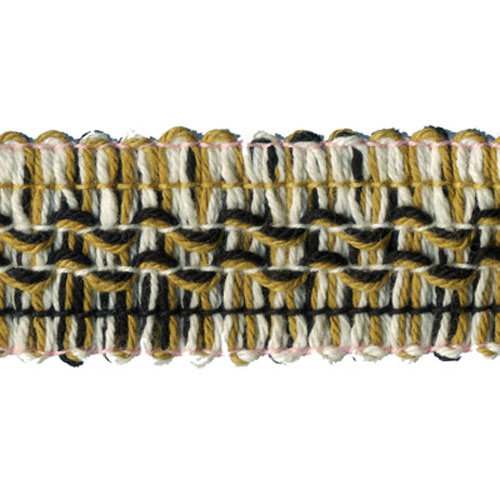 74963 Braid 25mm Black Mustard Natural